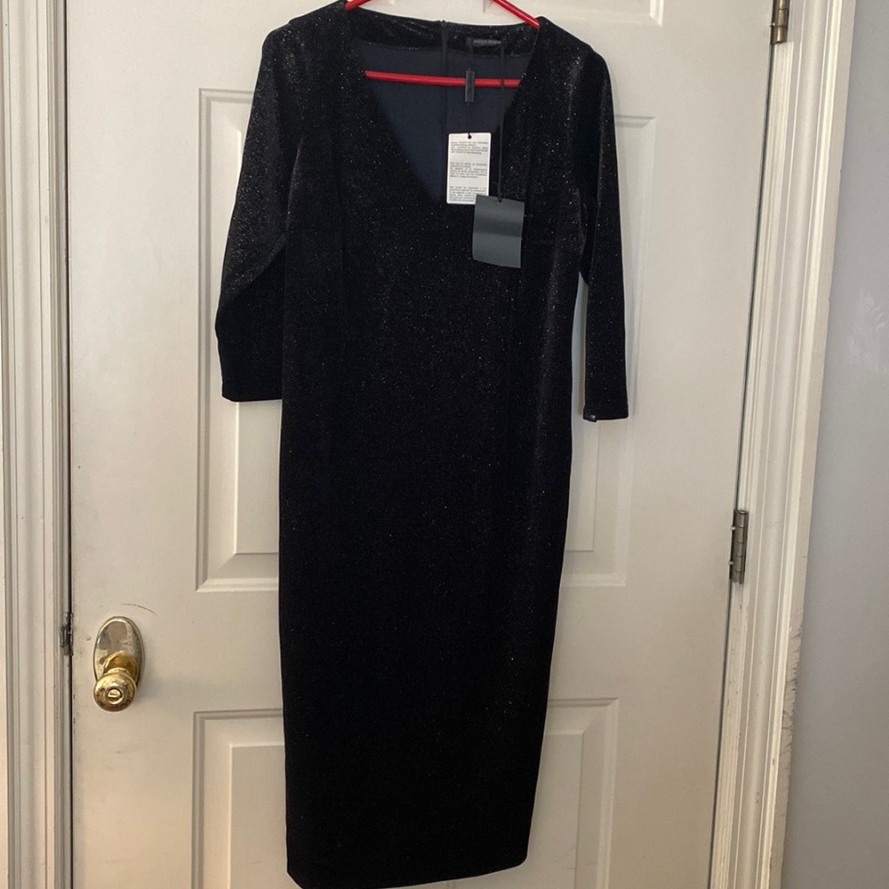 Max mara (brandnew sparkling evening dress 3/4 sleeves)size medium